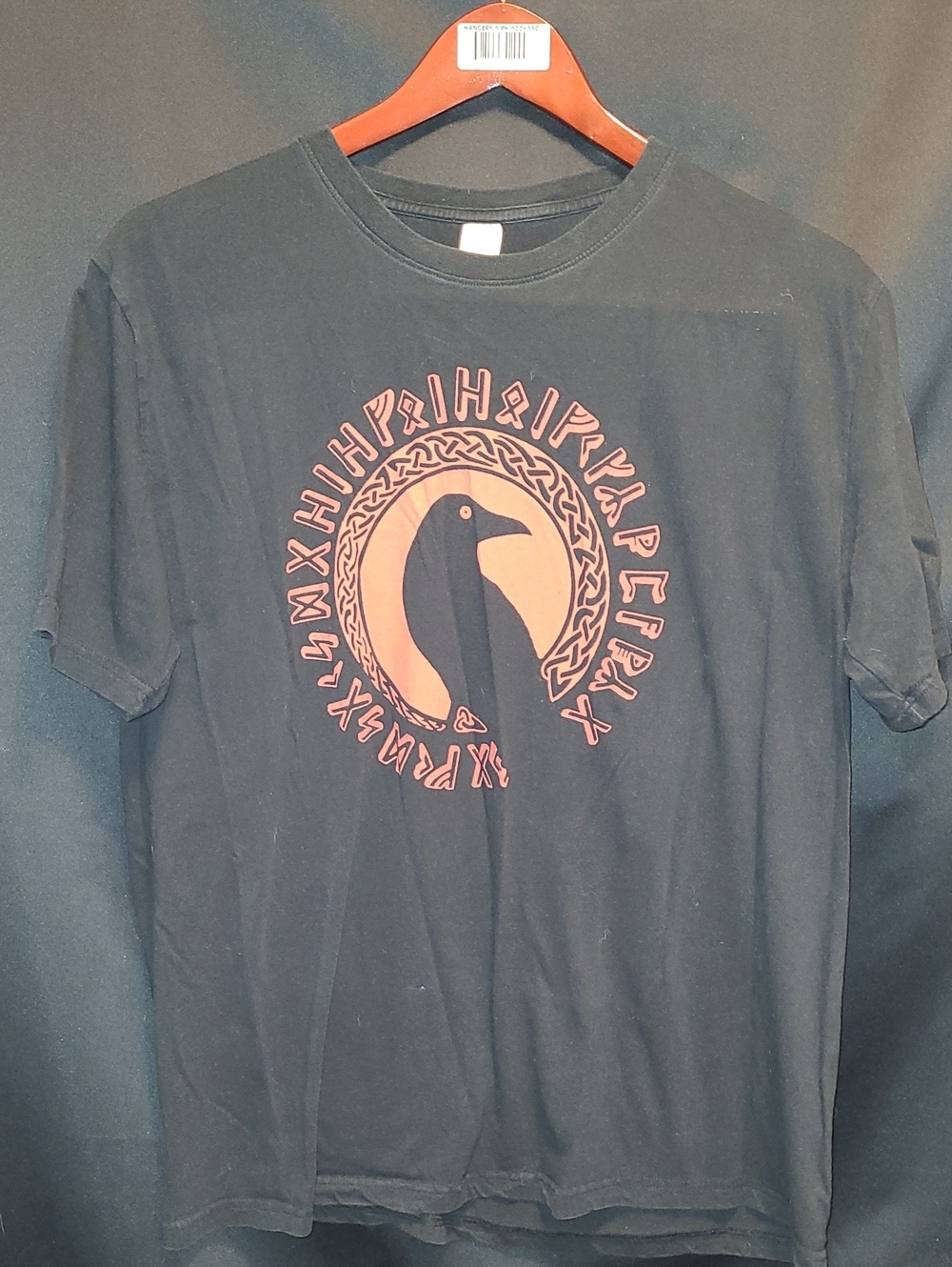 Viking Raven Nordic Mythology T-Shirt, Norse Runes Bird